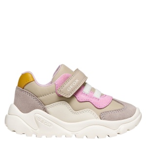 Pantofi sport fete Geox Ciufciuf Girl Beige/Dk Pink