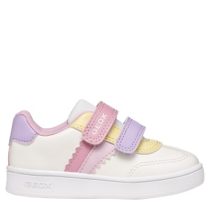 Pantofi sport fete Geox Eclyper Girl Optic White/Nude