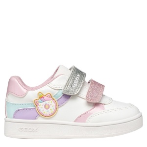 Pantofi sport fete Geox Eclyper Optic White Lt Lilac