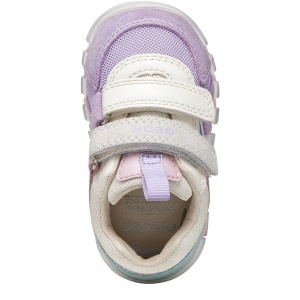 Pantofi sport fete Geox Iupidoo Girl Lavender White — vedere de sus