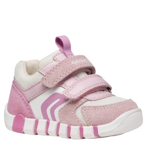 Pantofi sport fete Geox Iupidoo Girl Nude White — vedere în perspectivă