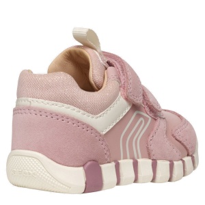 Pantofi sport fete Geox Iupidoo Girl Old Rose Ivory — vedere din față