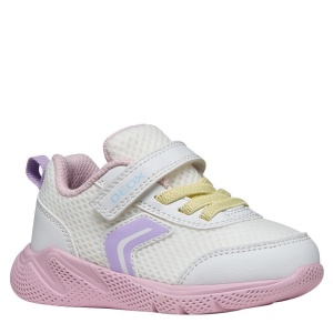 Pantofi sport fete Geox Sprintye Girl White Pink — vedere în perspectivă