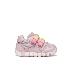 Geox Pantofi sport fete Iupidoo Pink Lt Yellow B3558A-01454-CE82M potriviti pentru primii pasi 