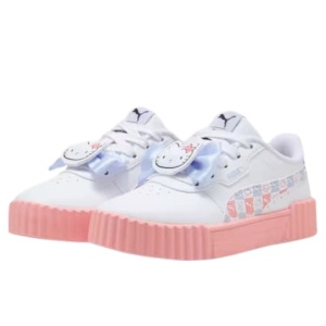 Pantofi sport fete Puma Carina 3.0 HK FR PS Whte Pink - Img 9