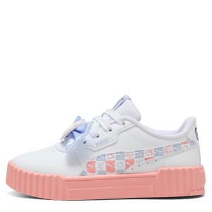 Pantofi sport fete Puma Carina 3.0 HK FR PS Whte Pink — vedere laterală