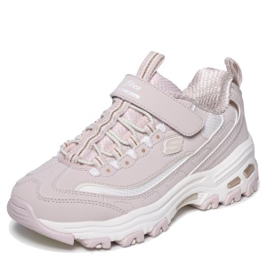 Pantofi sport fete Skechers D'lites Roz - vedere laterală detaliată - 304154L/RSGD