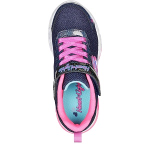 Pantofi sport fete Skechers Flutter Heart Lights Navy Multi - Img 4