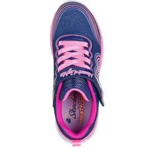 Pantofi sport fete Skechers Heart Lights Retro Hearts Navy mărimi 21-26 - Img 4
