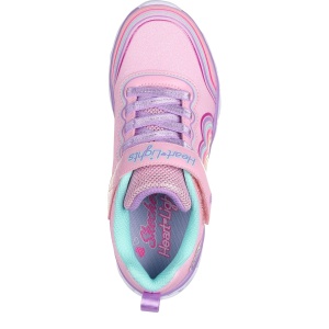 Pantofi sport fete Skechers Heart Lights Retro Hearts Pink - Img 4