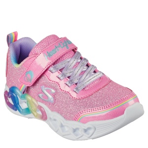 Pantofi sport fete Skechers Infinite Heart Lights Pink Multi - 68834