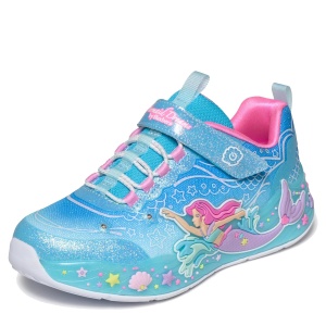 Pantofi sport fete Skechers S-Lights Mermaid Dreams Blue — vedere laterală detaliată