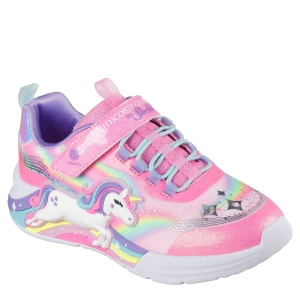 Pantofi sport fete Skechers S-Lights Unicorn Chaser Pink Multi