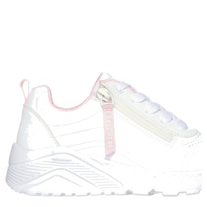 Pantofi sport fete Skechers Uno Lite Easy Zip White