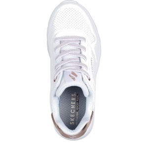 Pantofi sport fete Skechers Uno Lite Metallic White - Img 4