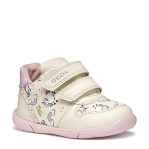 Geox Pantofi sport fete Zapito Girl Ivory Pink B556DA-0AW54-C0175