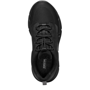 Pantofi sport impermeabili băieți Geox J Flexyper Plus Boy Black Dk Grey — vedere de sus