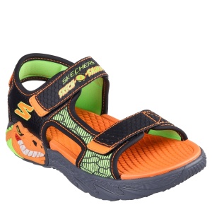 Sandale băieți Skechers Creature Splash Black Orange - Img 2