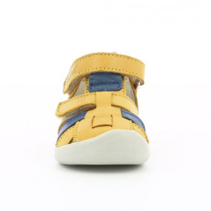 Sandale baieti Wasabou Jaune Bleu - Img 4