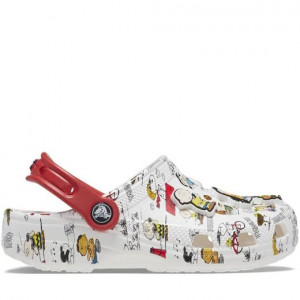 Sandale plaja baieti Peanuts Classic Clog T White Multi