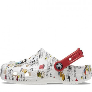 Crocs Sandale plaja Baieti Peanuts Classic Clog T White Multi incaltaminte copii bigstep