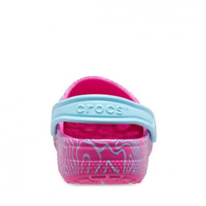 Crocs Sandale plaja Fete Classic Topographic Clog K Multi incaltaminte copii bigstep