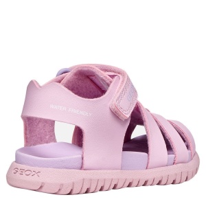 Sandale plajă fete Geox Fusbetto Pink Lilac — vedere din față
