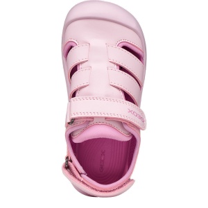 Sandale plajă fete Geox Fusbetto Pro Gi Pink Dk Pink — vedere de sus