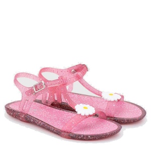 Sandale plajă fete Igor Tricia Floral Fucsia Multi Glitter