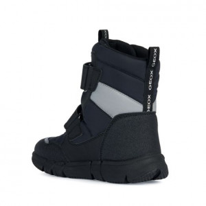 Geox Apreschi impermeabil baieti J Flexyper B.B ABX Black incaltaminte copii bigstep