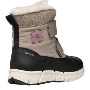 Apreschi impermeabil fete Geox Flexyper Girl B Ab Dk Beige Black — vedere din față