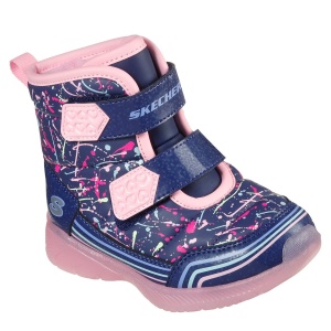 Cizme îmblănite fete Skechers Illumi Brights Navy - Img 2