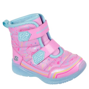 Cizme îmblănite fete Skechers Illumi Brights Power Pink - Img 2