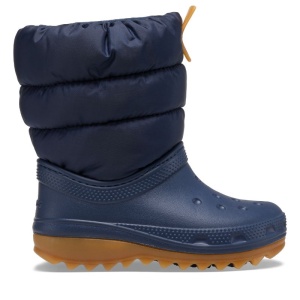 Cizme impermeabile imblanite baieti Crocs Neo Puff Boot Navy