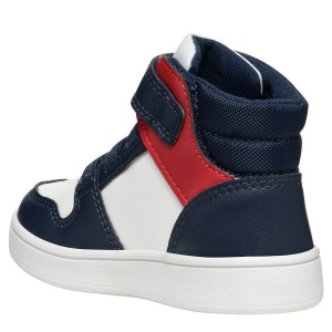 Ghete băieți Geox Eclyper Boy White Navy — vedere din spate