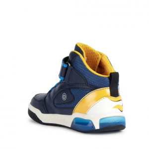 Geox Ghete Baieti J Inek B.C Navy Yellow incaltaminte copii bigstep
