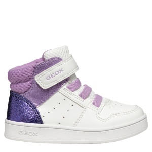 Ghete fete Geox Eclyper Girl White Lavender