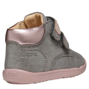 Ghete fete Geox Macchia Girl Grey Rose — vedere din față