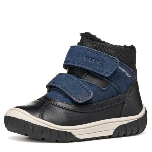 Ghete îmblănite impermeabile băieți Geox Omar WPF Black Navy - B462DC/04322/C4429 - interior