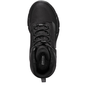 Ghete impermeabile băieți Geox Flexyper Plus Boy Black Dk Grey — vedere de sus