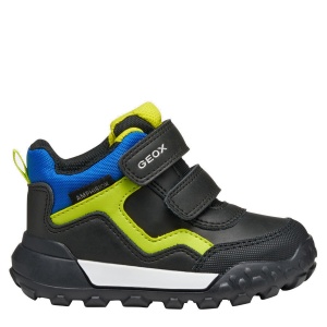 Ghete impermeabile băieți Geox Trekkyup Boy B Abx Black Fluo Green