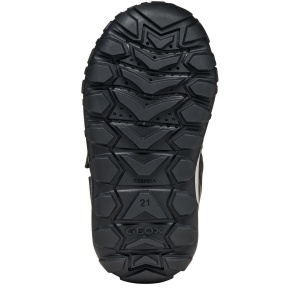 Ghete impermeabile băieți Geox Trekkyup Boy B Abx Black Fluo Green — talpa