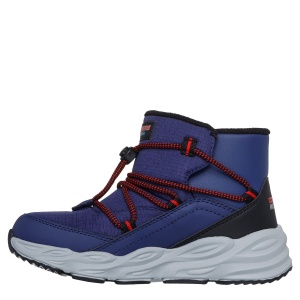 Ghete impermeabile băieți Skechers Turbo Tread Storm Glider Navy - vedere din față - 406385L/NVBK