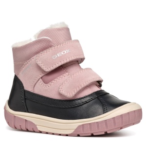 Ghete impermeabile îmblănite fete Geox Omar Girl Wpf Black Rose - B462LC/022FU/C0724 - față