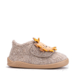 Incaltaminte interior băieți Igor Homie Leon Taupe (barefoot) - W10329/183