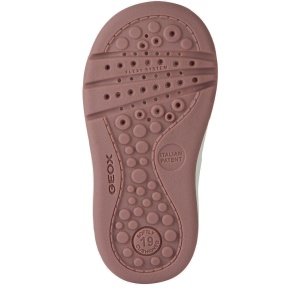 Pantofi fete Geox Biglia Girl Old Rose Silver - talpa - B044CC/08522/C8360