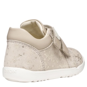 Pantofi fete Geox Macchia Girl Beige — vedere din față