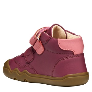 Pantofi fete Geox Steppieup Girl Dk Purple Dk Pink — vedere din spate