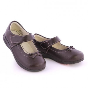 Pantofi fete Isabella Choc Brown - Img 4
