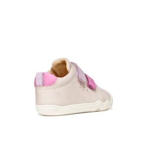 Geox Pantofi fete Steppieup Girl Ivory Dk Pink B4663A-000CL-C1698 incaltaminte primii pasi bigstep
